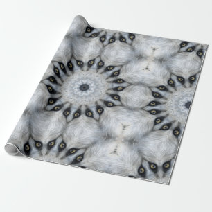 Wolf Mandala Fierce Eyes and Furry Symmetry Geschenkpapier