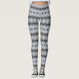Wolf Mandala Fierce Eyes and Furry Symmetry Leggings