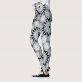 Wolf Mandala Fierce Eyes and Furry Symmetry Leggings