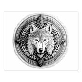 Wolf Mandala Gummistempel (Prägung)