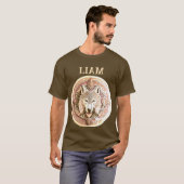 Wolf Mandala Sepia T-Shirt (Vorne ganz)
