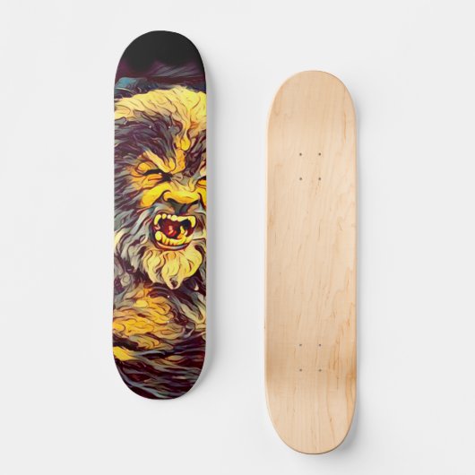 Wolf-Mann-Spritzpistolen-Skateboard Skateboard (Vorderseite)