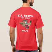 WOLF-Maskottchen der Akademie T-Shirt (Rückseite)