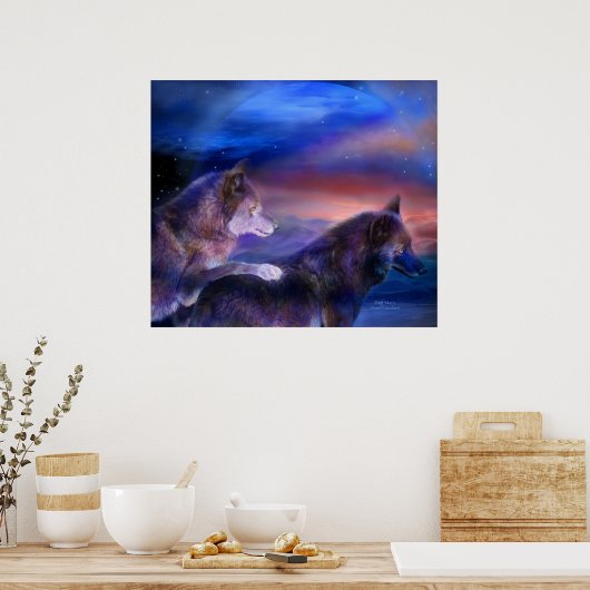 Wolf Mates Art Poster/Print Poster (Küche)