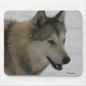 Wolf-Mausunterlage Mousepad (Vorne)