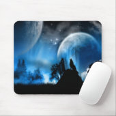 Wolf-Mausunterlage Mousepad (Mit Mouse)