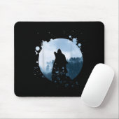 Wolf Men Silhouette Animal Motif Umwelt Mousepad (Mit Mouse)