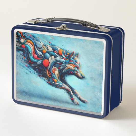 Wolf Metall Brotdose (Vorderseite)