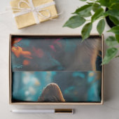 Wolf mit Blume Seidenpapier (Geschenk)