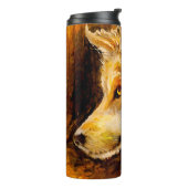 Wolf mit Dreamcatcher Thermosbecher (Nach links gedreht)