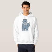 Wolf mit Kaffee-Cup Hoodie (Vorne ganz)
