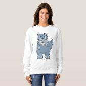 Wolf mit Kaffee-Cup Sweatshirt (Vorne ganz)