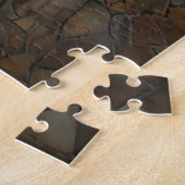 Wolf mit lebhaften farbenfrohen Glasstücken Puzzle (Seite)