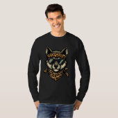 Wolf mit Leopard Scarf Tiertrage Sonnenblase T-Shirt (Vorne ganz)