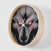 Wolf mit leuchtenden roten Augen bekämen Uhr (Winkel)