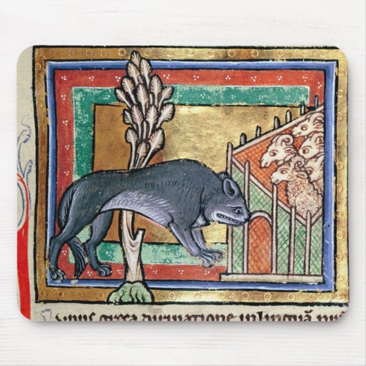 Wolf Mitgliedstaates Roy A außerhalb eines Schafs Mousepad (Vorne)