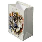 Wolf Mittlere Geschenktüte (Vorderseite Schrägansicht)