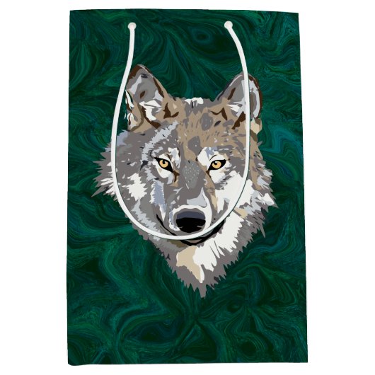 Wolf Mittlere Geschenktüte (Vorderseite)