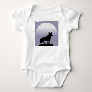 Wolf-Mond Baby Strampler