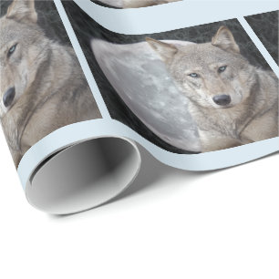 Wolf Mond Geschenkpapier