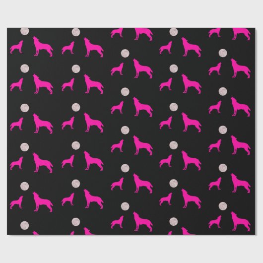 Wolf-Mond Geschenkpapier (Flach)