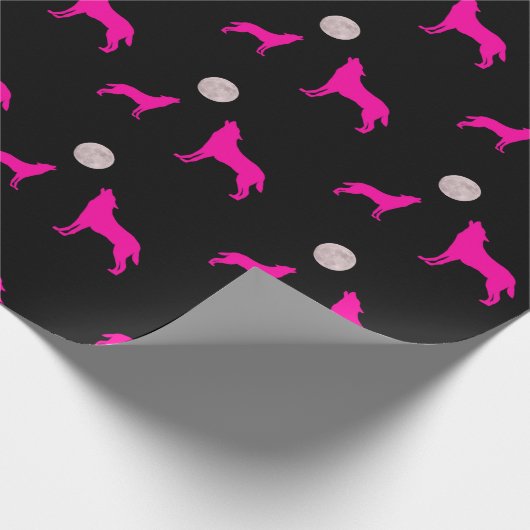 Wolf-Mond Geschenkpapier (Ecke)