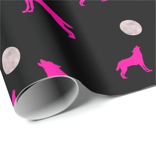 Wolf-Mond Geschenkpapier (Rolleneckpunkt)