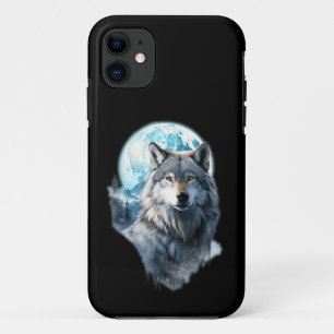 Wolf Mond Grafik Heulend ,Unter Vollmondnacht Case-Mate iPhone Hülle