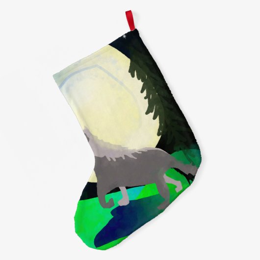 Wolf-Mond Großer Weihnachtsstrumpf (Rückseite (Hängend))