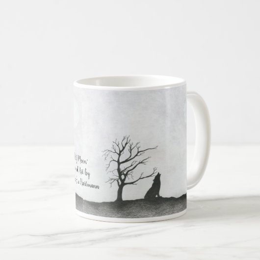 "Wolf-Mond " Kaffeetasse (VorderseiteRechts)