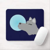 Wolf-Mond Mousepad (Mit Mouse)