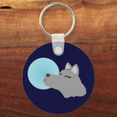 Wolf-Mond Schlüsselanhänger (Vorderseite)