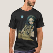 Wolf-Mond-Shirt T-Shirt (Vorderseite)