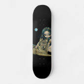 Wolf-Mond-Skateboard Skateboard (Vorderseite)