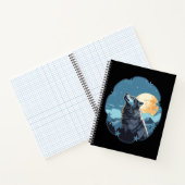 Wolf Mond Sterne Notizblock (Innenseite)
