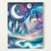 Wolf, Mond und ein Dreamcatcher und Waves Planer (Rückseite)