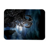 Wolf Mond - Wolf mit Golem Magnet (Horizontal)
