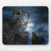 Wolf Mond - Wolf mit Golem Mousepad (Vorne)