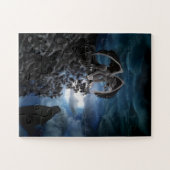 Wolf Mond - Wolf mit Golem Puzzle (Horizontal)