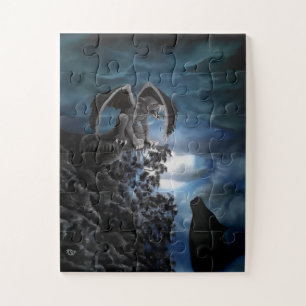 Wolf Mond - Wolf mit Golem Puzzle
