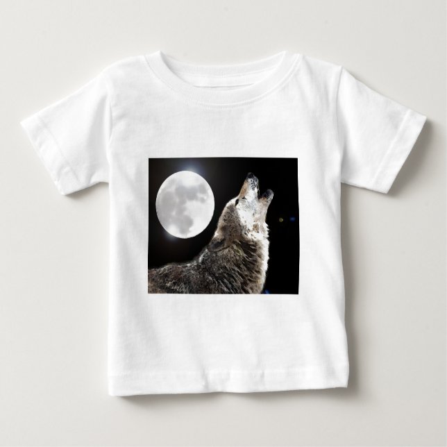 Wolf & Moon Baby T-shirt (Vorderseite)