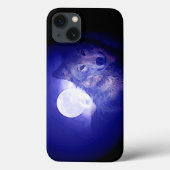Wolf, Moon & Blue Night Case-Mate iPhone Hülle (Rückseite)