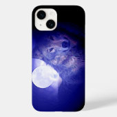 Wolf, Moon & Blue Night Case-Mate iPhone Hülle (Rückseite)