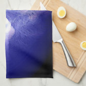 Wolf, Moon & Blue Night Handtuch (Viertel Falte)