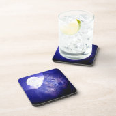Wolf, Moon & Blue Night Untersetzer (Rechte Seite)