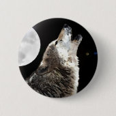 Wolf & Moon Button (Vorderseite)