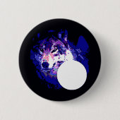 Wolf & Moon Button (Vorderseite)