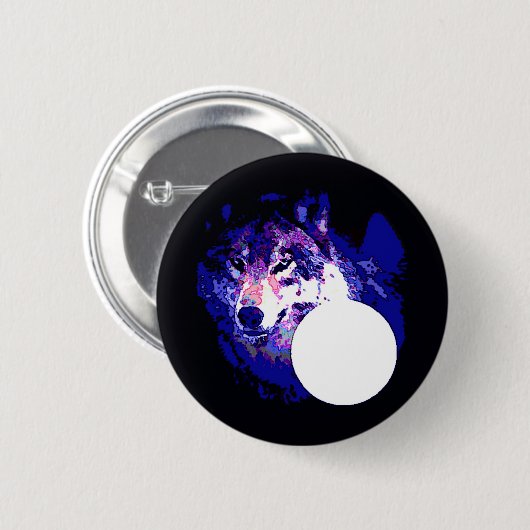 Wolf & Moon Button (Vorne & Hinten)