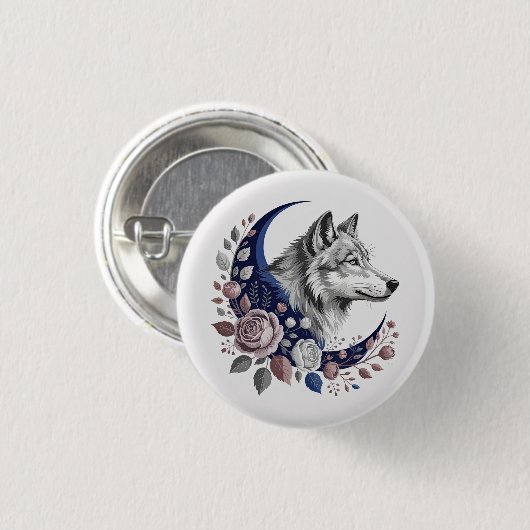 Wolf & Moon Button (Vorne & Hinten)