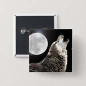 Wolf & Moon Button (Vorne & Hinten)